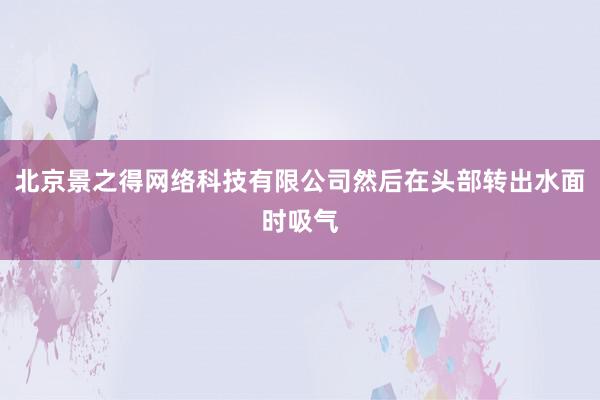 北京景之得网络科技有限公司然后在头部转出水面时吸气
